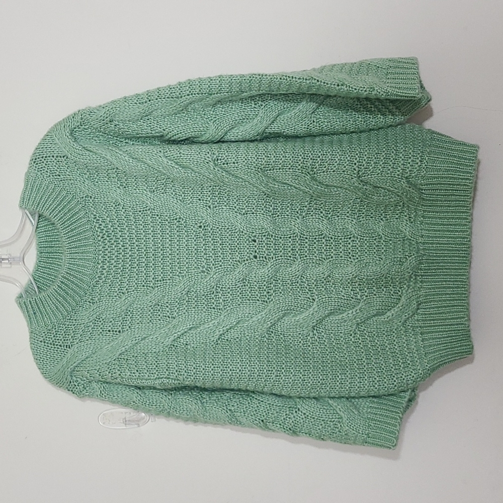 Princess Polly Layla Oversized Knit Sweater Green Size S/M